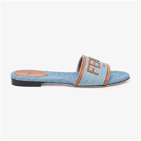 fendi slides denim|fendi slides price.